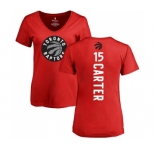 NBA Women's Nike Toronto Raptors #15 Vince Carter Red Backer T-Shirt