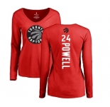 NBA Women's Nike Toronto Raptors #24 Norman Powell Red Backer Long Sleeve T-Shirt