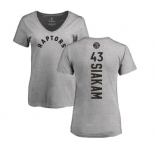 NBA Women's Nike Toronto Raptors #43 Pascal Siakam Ash Backer T-Shirt