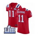 Men's Nike New England Patriots #11 Drew Bledsoe Red Alternate Vapor Untouchable Elite Player Super Bowl LIII Bound NFL Jersey