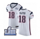 Men's Nike New England Patriots #18 Matthew Slater White Vapor Untouchable Elite Player Super Bowl LIII Bound NFL Jersey