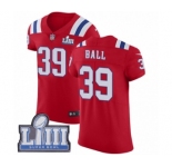 Men's Nike New England Patriots #39 Montee Ball Red Alternate Vapor Untouchable Elite Player Super Bowl LIII Bound NFL Jersey