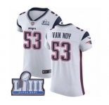 Men's Nike New England Patriots #53 Kyle Van Noy White Vapor Untouchable Elite Player Super Bowl LIII Bound NFL Jersey
