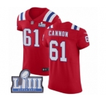 Men's Nike New England Patriots #61 Marcus Cannon Red Alternate Vapor Untouchable Elite Player Super Bowl LIII Bound NFL Jersey