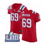 Men's Nike New England Patriots #69 Shaq Mason Red Alternate Vapor Untouchable Elite Player Super Bowl LIII Bound NFL Jersey