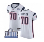 Men's Nike New England Patriots #70 Adam Butler White Vapor Untouchable Elite Player Super Bowl LIII Bound NFL Jersey