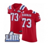 Men's Nike New England Patriots #73 John Hannah Red Alternate Vapor Untouchable Elite Player Super Bowl LIII Bound NFL Jersey