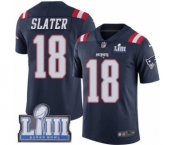 Men's Nike New England Patriots #18 Matthew Slater Limited Navy Blue Rush Vapor Untouchable Super Bowl LIII Bound NFL Jersey