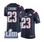 Men's Nike New England Patriots #23 Patrick Chung Limited Navy Blue Rush Vapor Untouchable Super Bowl LIII Bound NFL Jersey