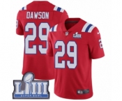 Men's Nike New England Patriots #29 Duke Dawson Red Alternate Vapor Untouchable Limited Player Super Bowl LIII Bound NFL Jersey