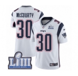 Men's Nike New England Patriots #30 Jason McCourty White Vapor Untouchable Limited Player Super Bowl LIII Bound NFL Jersey