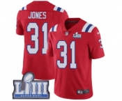 Men's Nike New England Patriots #31 Jonathan Jones Red Alternate Vapor Untouchable Limited Player Super Bowl LIII Bound NFL Jersey
