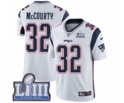 Men's Nike New England Patriots #32 Devin McCourty White Vapor Untouchable Limited Player Super Bowl LIII Bound NFL Jersey