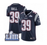 Men's Nike New England Patriots #39 Montee Ball Navy Blue Team Color Vapor Untouchable Limited Player Super Bowl LIII Bound NFL Jersey