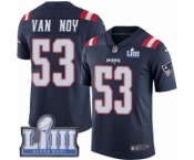 Men's Nike New England Patriots #53 Kyle Van Noy Limited Navy Blue Rush Vapor Untouchable Super Bowl LIII Bound NFL Jersey