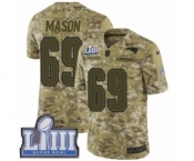 Men's Nike New England Patriots #69 Shaq Mason Limited Camo 2018 Salute to Service Super Bowl LIII Bound NFL Jersey