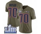 Men's Nike New England Patriots #70 Adam Butler Limited Olive 2017 Salute to Service Super Bowl LIII Bound NFL Jersey
