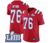Men's Nike New England Patriots #76 Isaiah Wynn Red Alternate Vapor Untouchable Limited Player Super Bowl LIII Bound NFL Jersey