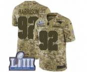 Men's Nike New England Patriots #92 James Harrison Limited Camo 2018 Salute to Service Super Bowl LIII Bound NFL Jersey