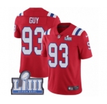 Men's Nike New England Patriots #93 Lawrence Guy Red Alternate Vapor Untouchable Limited Player Super Bowl LIII Bound NFL Jersey