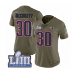 Women's Nike New England Patriots #30 Jason McCourty Limited Olive 2017 Salute to Service Super Bowl LIII Bound NFL Jersey