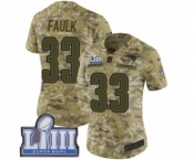 Women's Nike New England Patriots #33 Kevin Faulk Limited Camo 2018 Salute to Service Super Bowl LIII Bound NFL Jersey