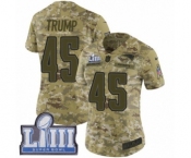 Women's Nike New England Patriots #45 Donald Trump Limited Camo 2018 Salute to Service Super Bowl LIII Bound NFL Jersey
