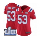 Women's Nike New England Patriots #53 Kyle Van Noy Red Alternate Vapor Untouchable Limited Player Super Bowl LIII Bound NFL Jersey