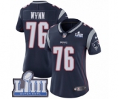 Women's Nike New England Patriots #76 Isaiah Wynn Navy Blue Team Color Vapor Untouchable Limited Player Super Bowl LIII Bound NFL Jersey