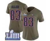 Women's Nike New England Patriots #83 Dwayne Allen Limited Olive 2017 Salute to Service Super Bowl LIII Bound NFL Jersey