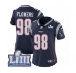Women's Nike New England Patriots #98 Trey Flowers Navy Blue Team Color Vapor Untouchable Limited Player Super Bowl LIII Bound NFL Jersey