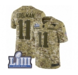Youth Nike New England Patriots #11 Julian Edelman Limited Camo 2018 Salute to Service Super Bowl LIII Bound NFL Jersey