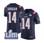 Youth Nike New England Patriots #14 Steve Grogan Limited Navy Blue Rush Vapor Untouchable Super Bowl LIII Bound NFL Jersey