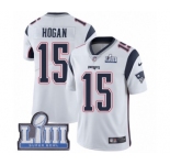 Youth Nike New England Patriots #15 Chris Hogan White Vapor Untouchable Limited Player Super Bowl LIII Bound NFL Jersey