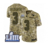 Youth Nike New England Patriots #3 Stephen Gostkowski Limited Camo 2018 Salute to Service Super Bowl LIII Bound NFL Jersey