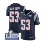 Youth Nike New England Patriots #53 Kyle Van Noy Navy Blue Team Color Vapor Untouchable Limited Player Super Bowl LIII Bound NFL Jersey