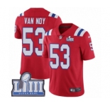 Youth Nike New England Patriots #53 Kyle Van Noy Red Alternate Vapor Untouchable Limited Player Super Bowl LIII Bound NFL Jersey