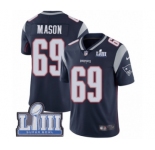 Youth Nike New England Patriots #69 Shaq Mason Navy Blue Team Color Vapor Untouchable Limited Player Super Bowl LIII Bound NFL Jersey
