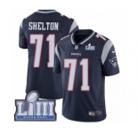 Youth Nike New England Patriots #71 Danny Shelton Navy Blue Team Color Vapor Untouchable Limited Player Super Bowl LIII Bound NFL Jersey