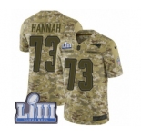 Youth Nike New England Patriots #73 John Hannah Limited Camo 2018 Salute to Service Super Bowl LIII Bound NFL Jersey