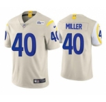 Men's Los Angeles Rams #40 Von Miller 2021 Bone Vapor Untouchable Limited Stitched Football Jersey