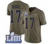 Men's Nike Los Angeles Rams #17 Robert Woods Limited Olive 2017 Salute to Service Super Bowl LIII Bound NFL Jersey