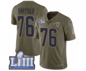 Men's Nike Los Angeles Rams #76 Rodger Saffold Limited Olive 2017 Salute to Service Super Bowl LIII Bound NFL Jersey