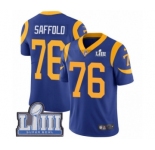 Men's Nike Los Angeles Rams #76 Rodger Saffold Royal Blue Alternate Vapor Untouchable Limited Player Super Bowl LIII Bound NFL Jersey