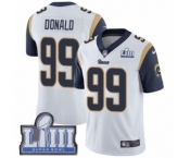 Men's Nike Los Angeles Rams #99 Aaron Donald White Vapor Untouchable Limited Player Super Bowl LIII Bound NFL Jersey