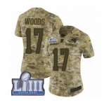 Women's Nike Los Angeles Rams #17 Robert Woods Limited Camo 2018 Salute to Service Super Bowl LIII Bound NFL Jersey