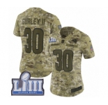 Women's Nike Los Angeles Rams #30 Todd Gurley Limited Camo 2018 Salute to Service Super Bowl LIII Bound NFL Jersey