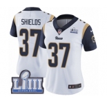 Women's Nike Los Angeles Rams #37 Sam Shields White Vapor Untouchable Limited Player Super Bowl LIII Bound NFL Jersey