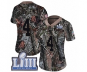 Women's Nike Los Angeles Rams #4 Greg Zuerlein Camo Rush Realtree Limited Super Bowl LIII Bound NFL Jersey