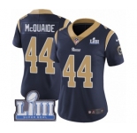 Women's Nike Los Angeles Rams #44 Jacob McQuaide Navy Blue Team Color Vapor Untouchable Limited Player Super Bowl LIII Bound NFL Jersey